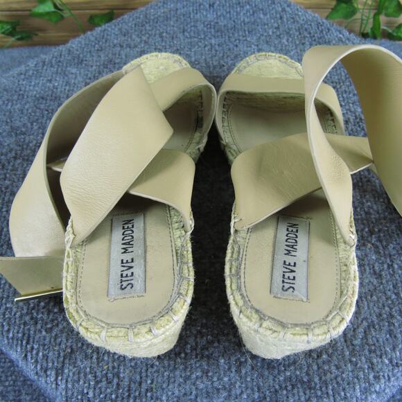 Steve Madden Women's Radli Ankle Strap Beige Leather 9 Medium Gently Used‎ 2025 - Picture 5 of 8